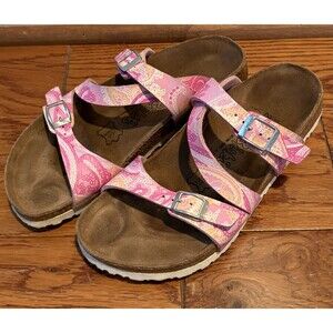 Birkenstock Birkis Pink Paisley Salina Sandals - EU 38